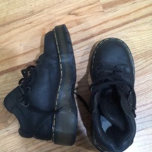 Black Doc Marten platform boots